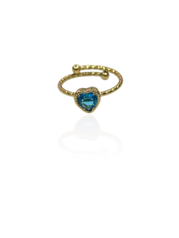BABE BLUE HEART RING