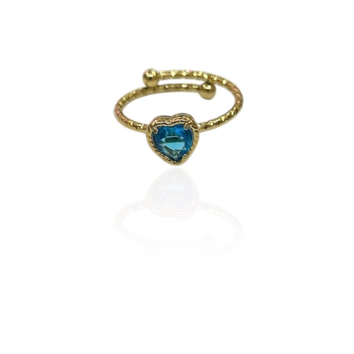 BABE BLUE HEART RING