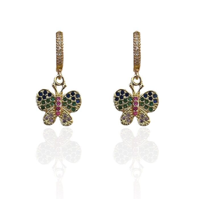 COLOR BUTTERFLY EARRINGS