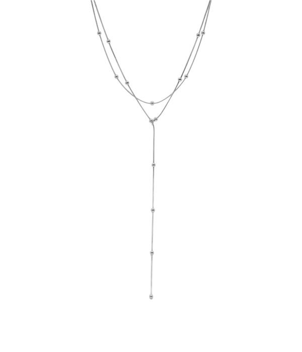 TIE SILVER MOOD  NECKLACE