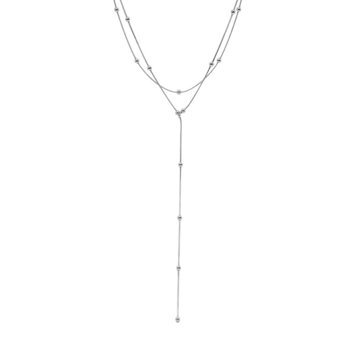 TIE SILVER MOOD  NECKLACE