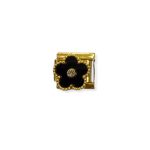 BLACK FLOWER ITALIAN CHARM