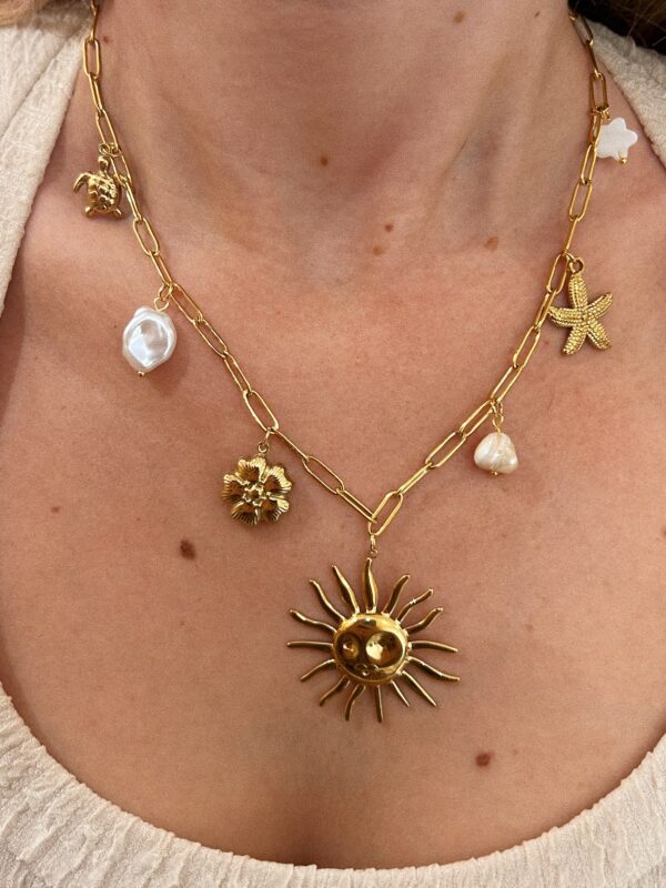 BIGY SUN CHARM NECKLACE - Image 2