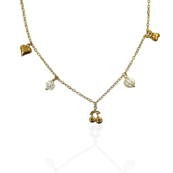 CHERRY LOVE CHARM NECKLACE