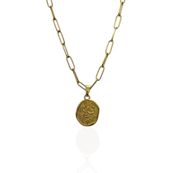 ROSE DISK NECKLACE