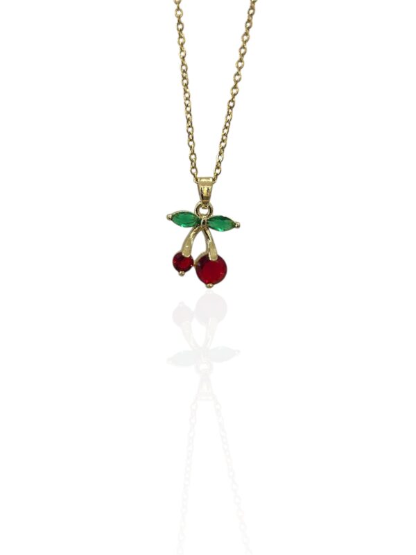 RED SPARKLING CHERRY NECKLACE