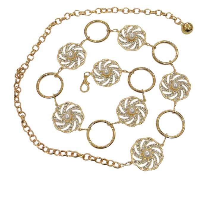 SPARKLE PEARL BELLY CHAIN ΖΩΝΗ