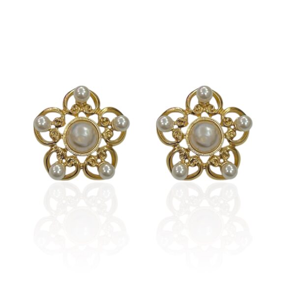 PEARL VINTAGE FLOWER EARRINGS