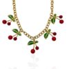 BIG CHERRY SALAD CHARM NECKLACE
