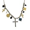 BLACKY CROSS CHARM NECKLACE