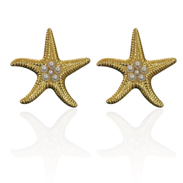 PEARL STAR FISH EARRINGS