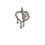 PINKY SILVER HEART CHARM 3,3CM