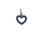 SPARKLE BLUE HEART CHARM 1,6CM