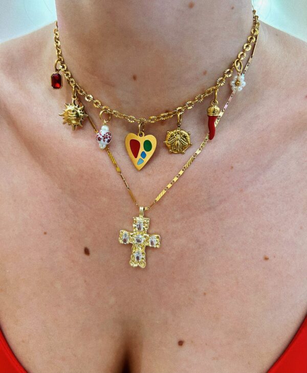 RED MOOD CHARM NECKLACE - Image 2