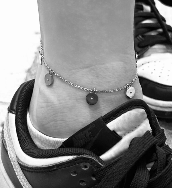 SILVER DISCKY ANKLET - Image 2