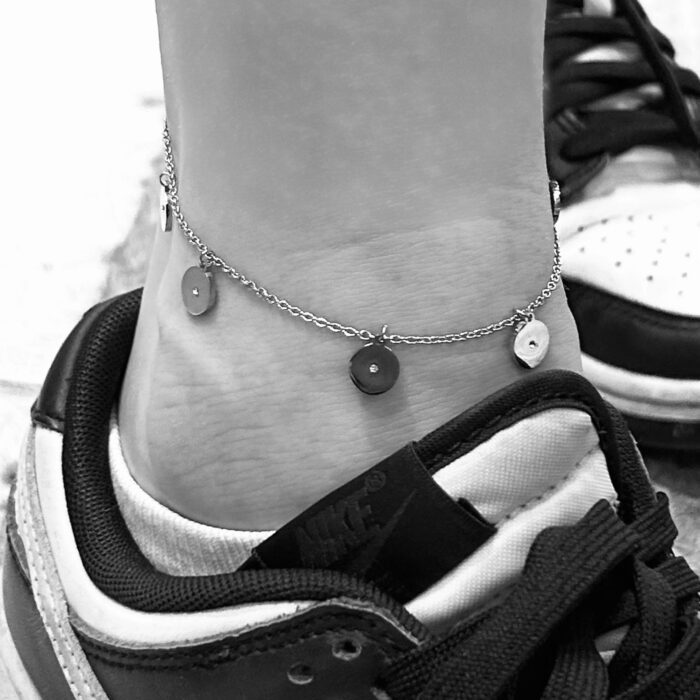 SILVER DISCKY ANKLET