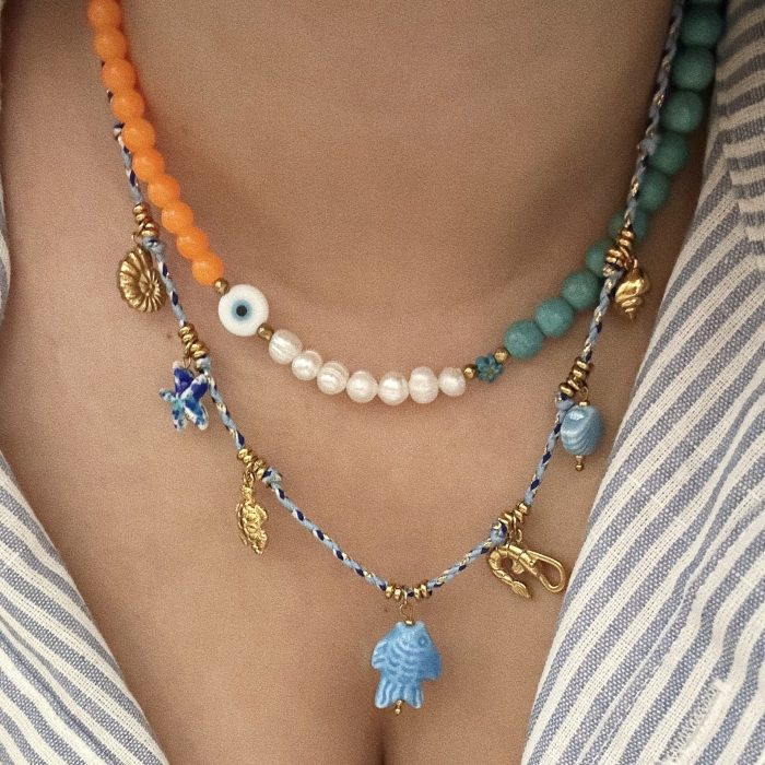 THALASSA BLUE CHARM NECKLACE