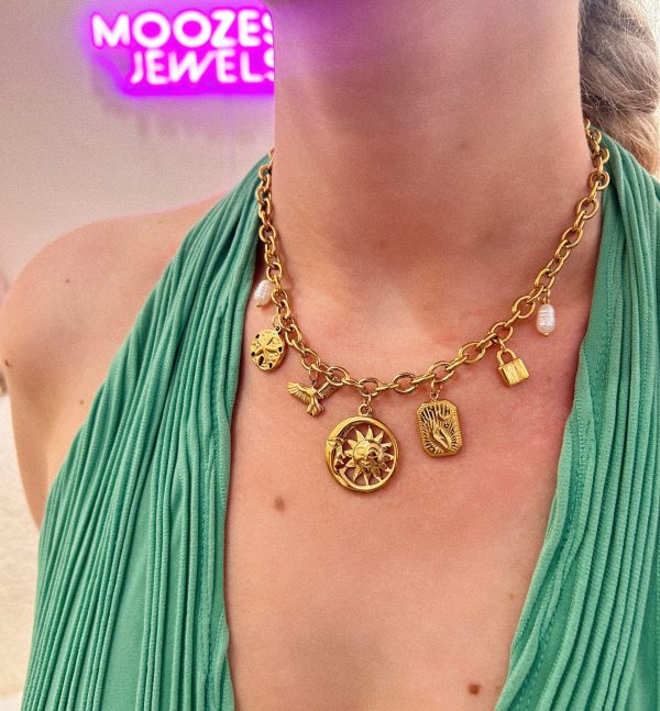 SUN&MOON CHARM NECKLACE - Image 2