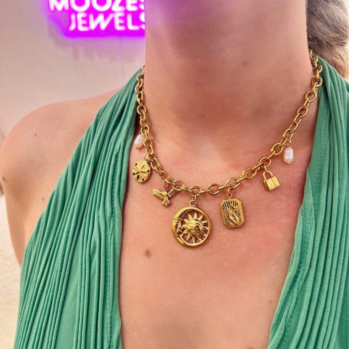 SUN&MOON CHARM NECKLACE