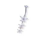 TRIE FLOWERS Σκουλαρίκι Αφαλου