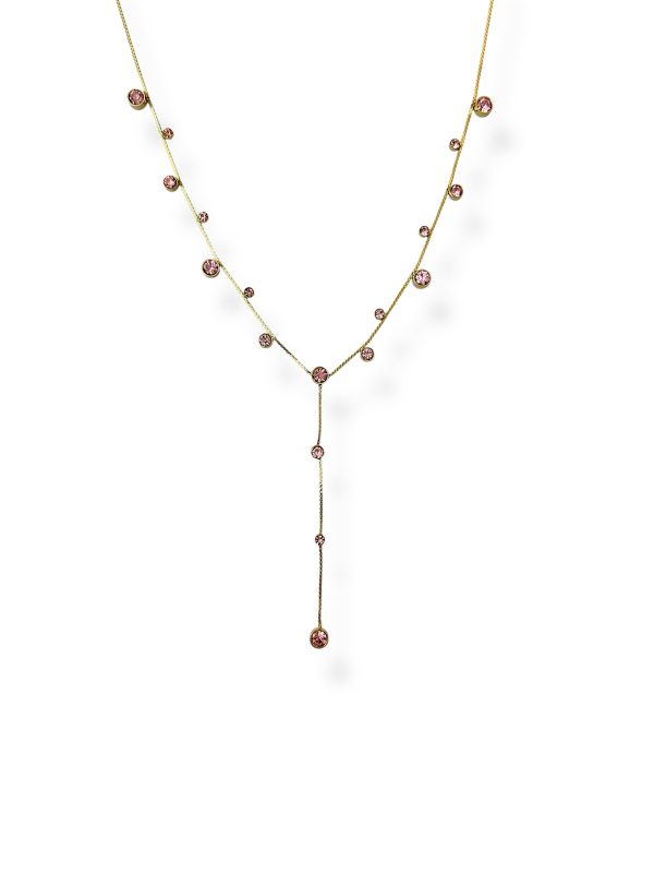 PINK TIE SPARKLING NECKLACE