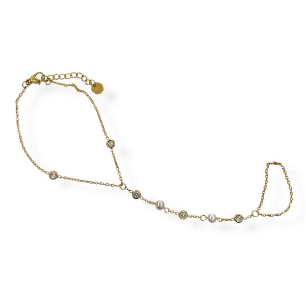 PEARL SPARKL HAND BRACELET