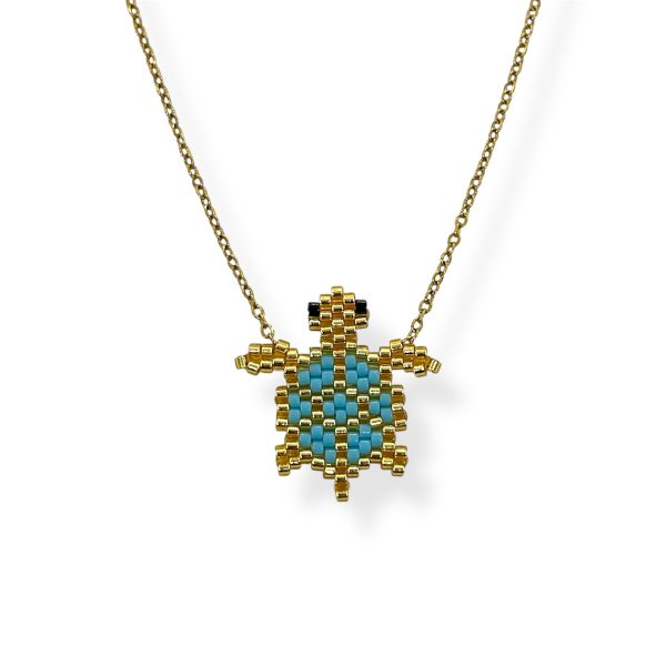 BABY BLUE TURTLE NECKLACE