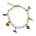 BLUE KYKLADES CHARM BRACELET