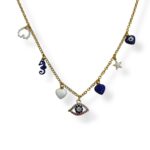 EYE BLUE CHARM NECKLACE