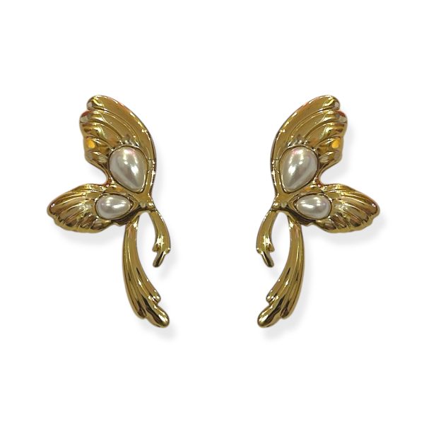 PEARL BUTTERFLY EARRINGS
