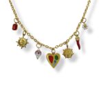 RED MOOD CHARM NECKLACE