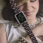 DOLLY SILVER&GREEN WATCH