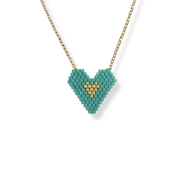 BLUE HEART NECKLACE