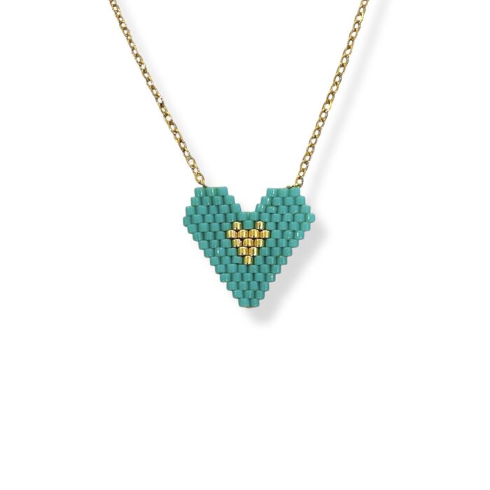 BLUE HEART NECKLACE