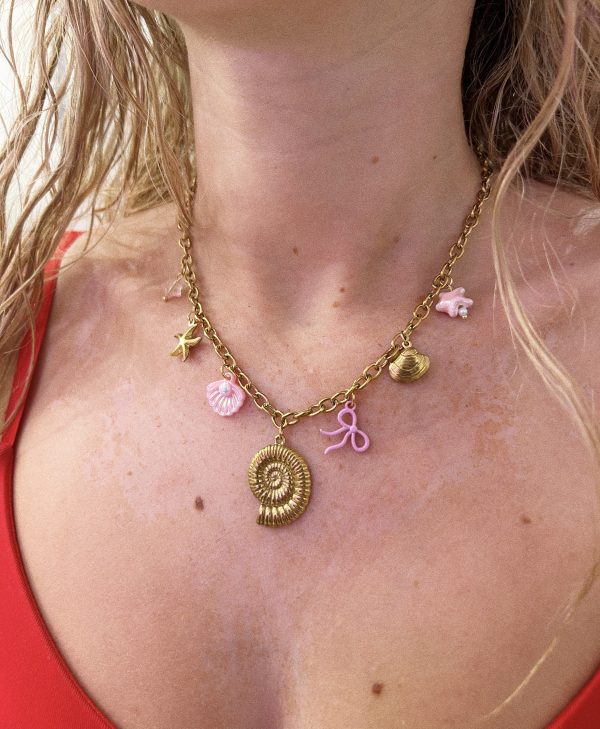 SEA PINK CHARM NECKLACE - Image 2