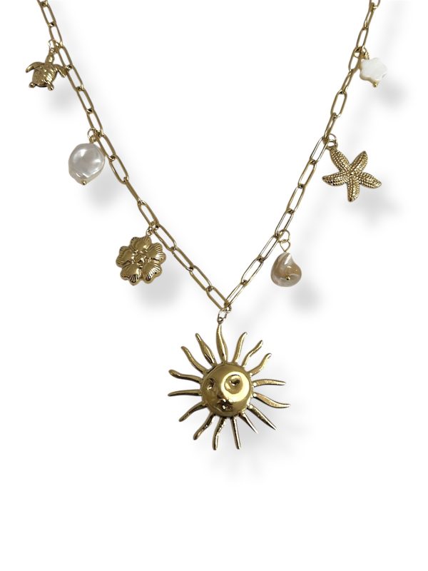 BIGY SUN CHARM NECKLACE
