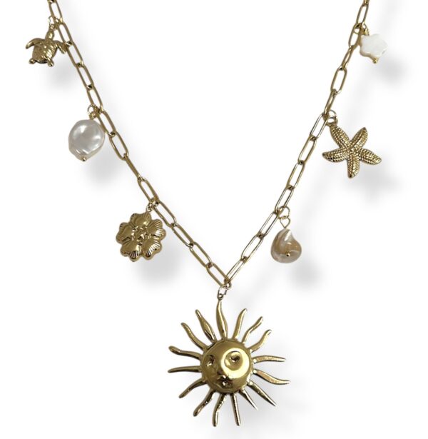 BIGY SUN CHARM NECKLACE - Image 1