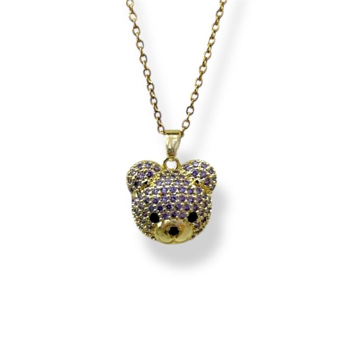 LILA BEAR NECKLACE