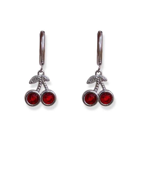 SILVER CHERRYS EARRINGS - Image 1