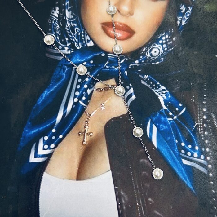 ABBY PEARL TIE CHAIN NECKLACE