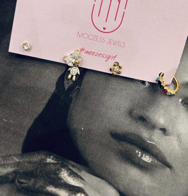 GLAM BEAR SET EARRINGS - Image 1