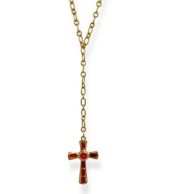 ZANA CROSS TIE NECKLACE - Image 3