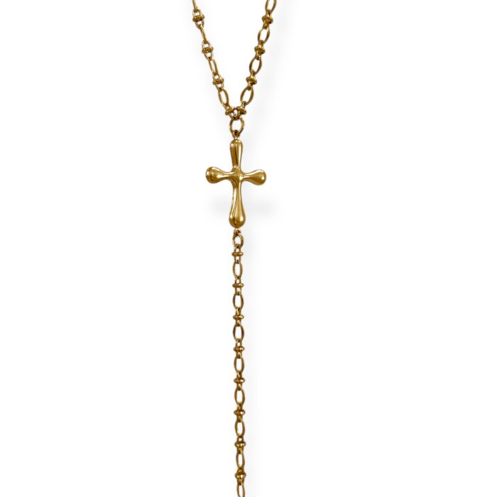 BUBBLE CROSS TIE CHAIN NECKLACE