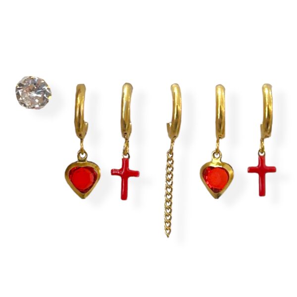 RED LOVE EARRINGS - Image 1