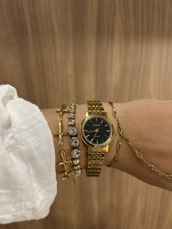 CAMELLIA GOLD & BLACK WATCH - Image 1
