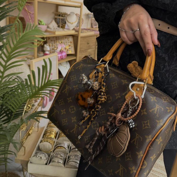 COFFE HEART BAG CHARM ΜΠΡΕΛΟΚ