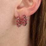 FUCHSIA HEARTS EARRINGS