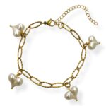 HEART PEARL CHARM BRACELET