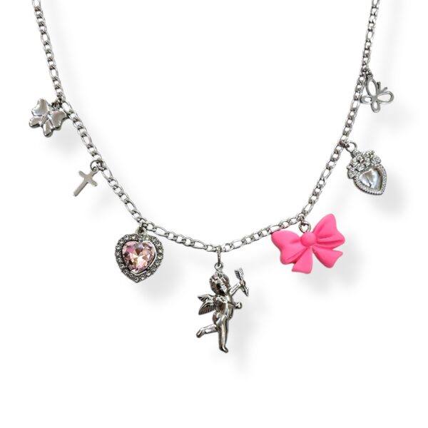 PINK GIRL MOOD CHARM NECKLACE - Image 1