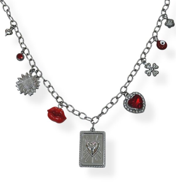 LOVE HEART CHARM NECKLACE - Image 1